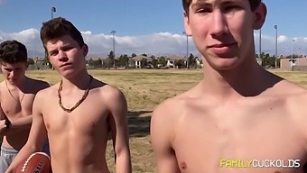 Family Sex Party With Twin Boys And Their Milf Mother