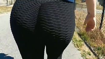 Sexy Milf In Public With Wife'S Big Booty