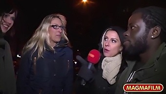 Interracial Milf Gets Down And Dirty In Public