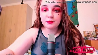 Chubby Teen Redhead'S Food Show With Asmr And Chips