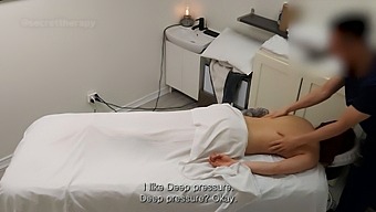 A Young Brunette Waitress Receives An Unexpected Sensual Massage From A Spa Customer