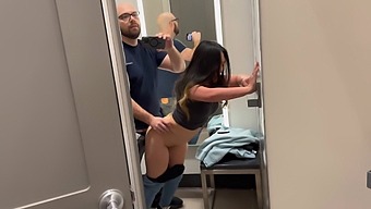 Beautiful Asian In A Target Dress Has A Hot And Risky Affair.