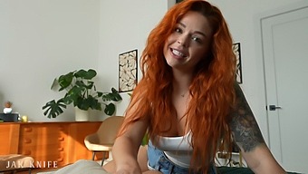 Redhead Girlfriend Sinatra Monroe Makes A Homemade Porn Video For Her Cuckold Boyfriend.